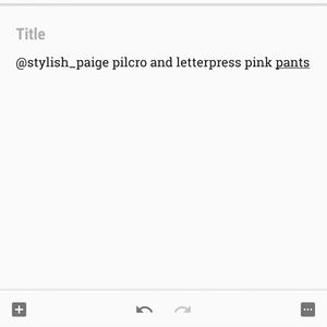 Pilcro and letterpress anthropologie pink pants